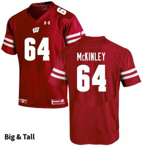Men's Wisconsin Badgers NCAA #64 Duncan McKinley Red Authentic Under Armour Big & Tall Stitched College Football Jersey RE31D53IM
